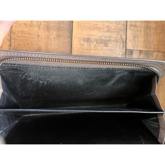 BOTTEGA VENETA Intreacciato Leather Continenta Wallet Brown/Gray W/COA and Box - Picture 8 of 16